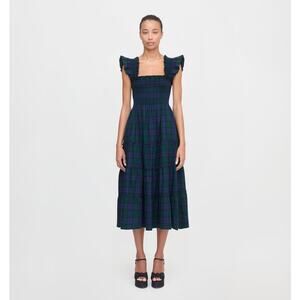 Hill House Ellie Nap Dress BlackWatch Tartan Plaid Dress XL